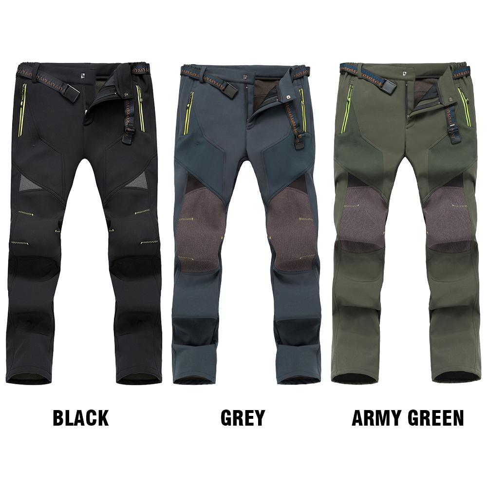 Quần dài leo núi cho nam có dây kéo với túi kéo không thấm nước dùng cắm trại ngoài trời