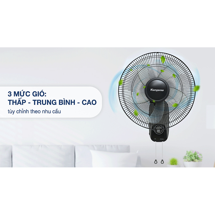 Quạt treo tường Kangaroo KG723  - Hàng chính hãng