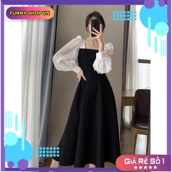 ĐẦM DỰ TIỆC CƯỚI DÁNG XÒE, CỔ VUÔNG NHẸ NHÀNG, XINH XẮN