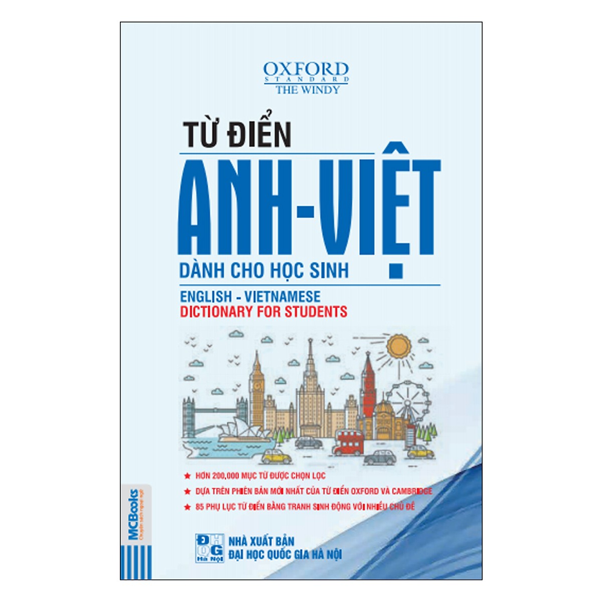 Từ Điển Anh - Việt Dành Cho Học Sinh (Bìa Trắng Xanh) tặng kèm bút tạo hình ngộ nghĩnh