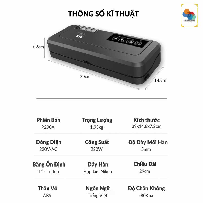 Máy Hút Chân Không Không Kén Túi Shineye P290A, Hút Khô và Hút Ướt, Công Suất Mạnh Mẽ 220W, Tặng Kèm 10 Túi Hút Chân Không, Hàng Chính Hãng