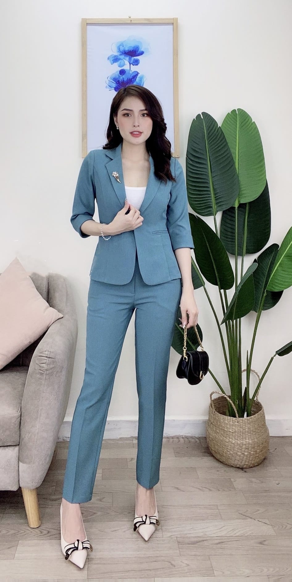 Set nguyên bộ áo Vest Tay Lỡ quần dài TJ54
