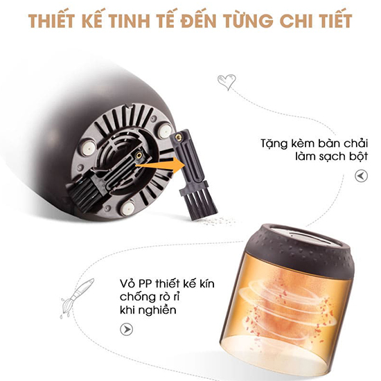 Máy xay thực phẩm khô Bear FSJ-A03D1S - Hàng Chính Hãng