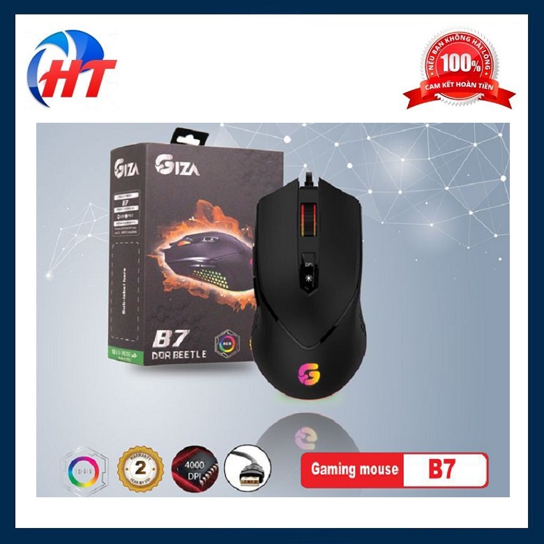 Chuột máy tính GIZA B7 Gaming (4000 DPI) - HT - HÀNG CHÍNH HÃNG