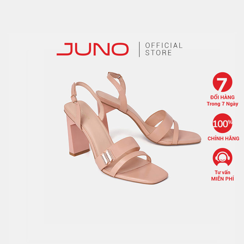 Giày Sandal Nữ 9cm Thời Trang Juno Phối Khoá Trang Trí SD09110