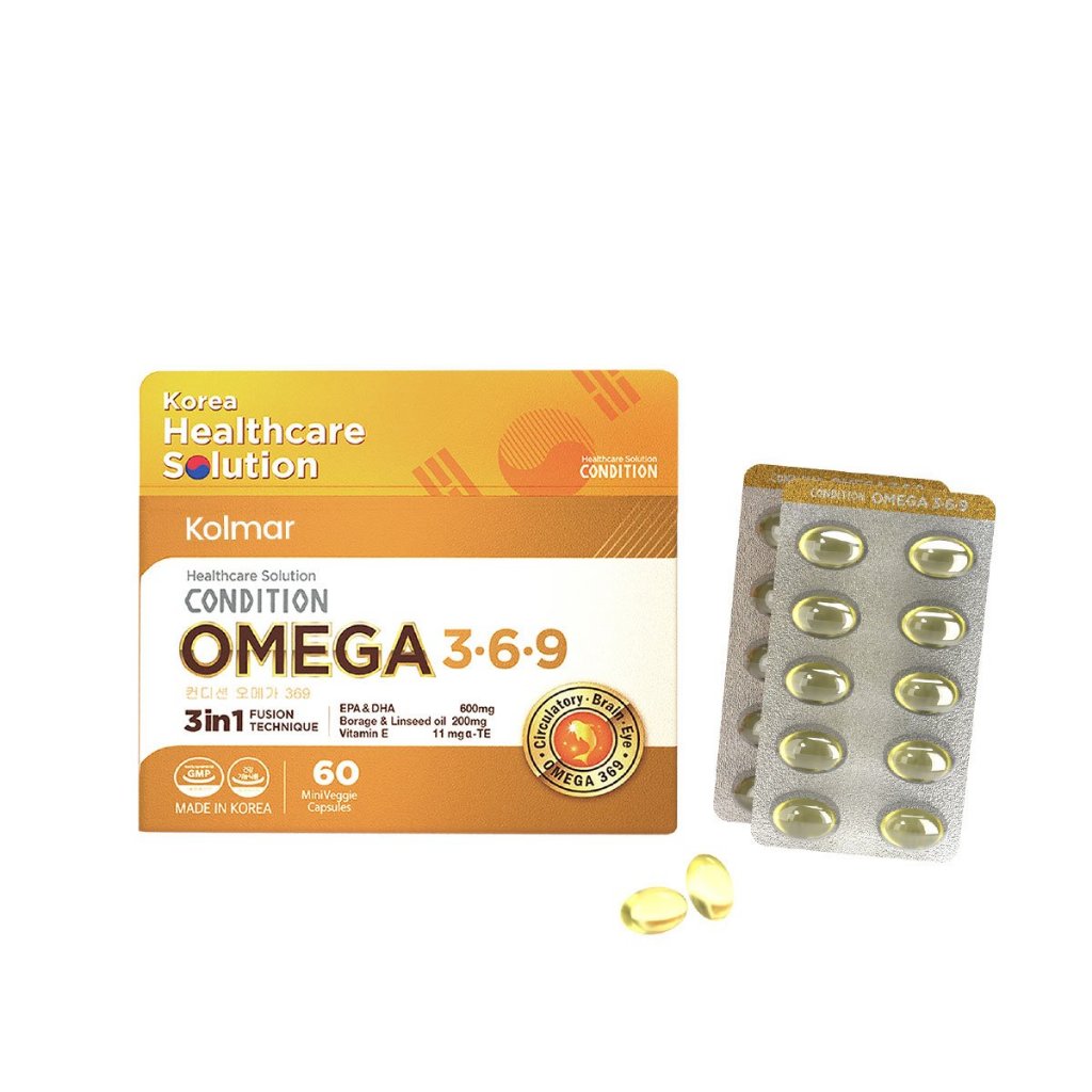 Thực Phẩm Bảo Vệ Sức Khỏe CONDITION OMEGA 3 6 9 Giúp Chống Oxy Hóa Hộp 60 Viên