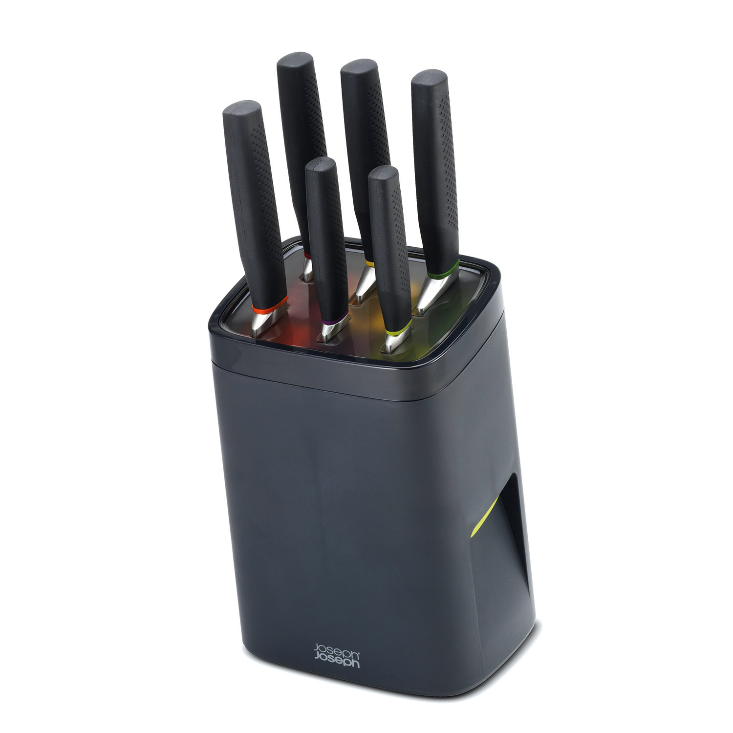 Joseph Joseph - Bộ dao 6 món cao cấp LockBlock Knife Block Set Black 101256 (hộp có khóa an toàn)