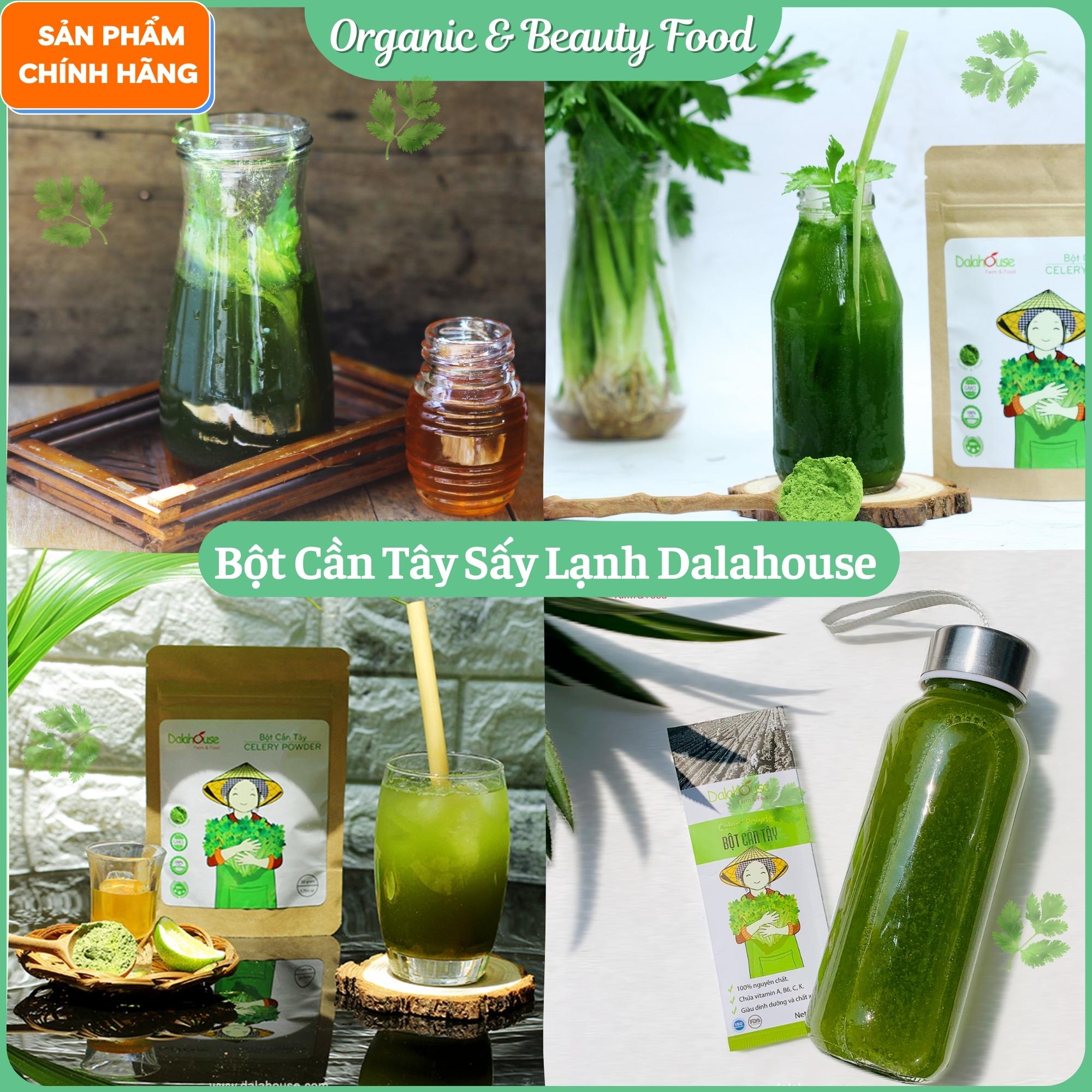 Bột Cần Tây Hữu Cơ Nguyên Chất Sấy Lạnh Dalahouse - Lon 120g - Hỗ trợ giảm cân, cao huyết ap, ngăn chặn gia tăng mỡ trong máu - Da sáng, Dáng thon, Thanh lọc cơ thể.