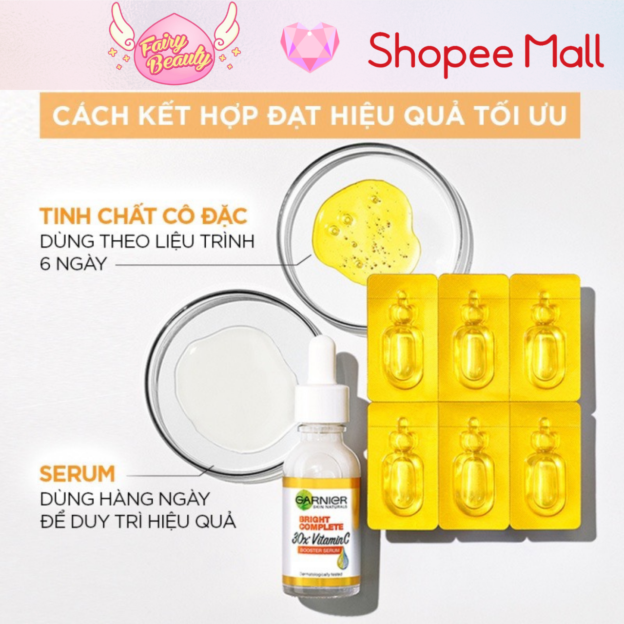 Tinh Chất Vitamin C Cô Đặc Giúp Sáng Da & Mờ Thâm Hiệu Quả Bright Complete Ampoule Serum 1.5ml/12x1.5ml