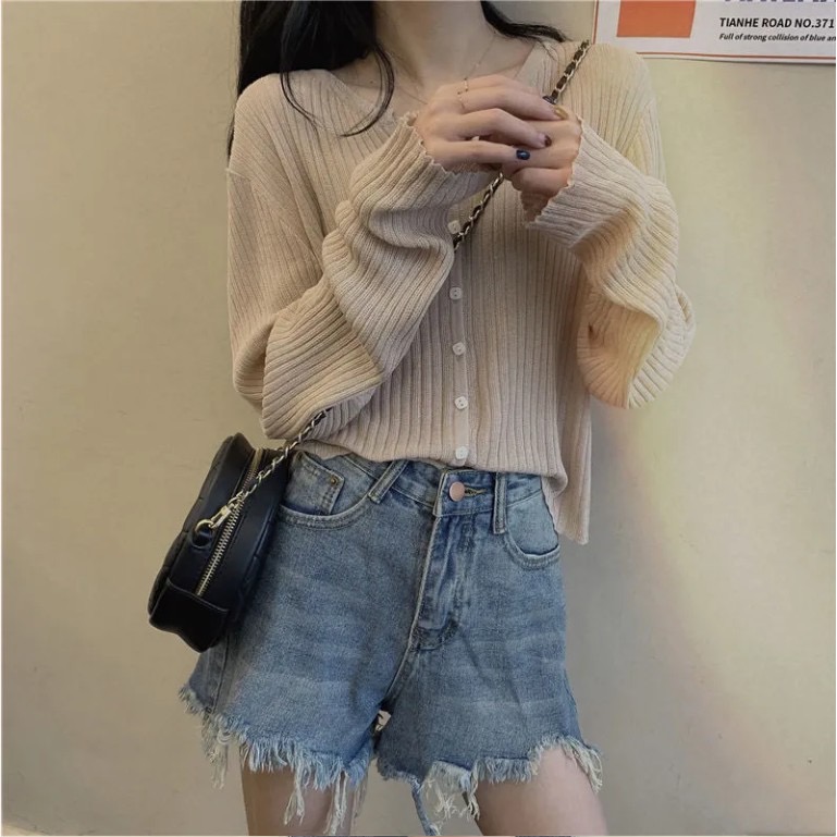 Áo len mỏng cardigan phong cách hàn quốc