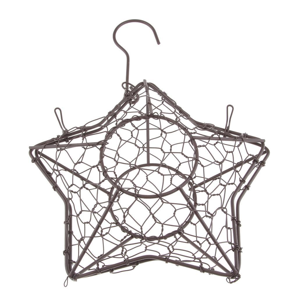 Vintage Iron Star Shape Succulent Pot Iron Hanging Planter Plant Holder