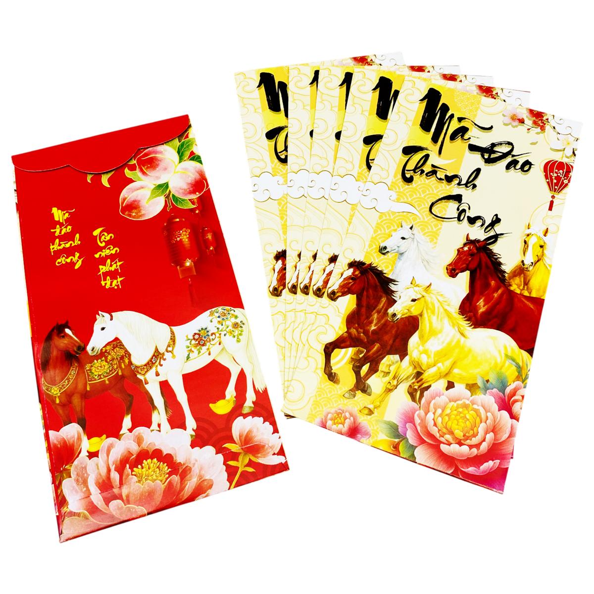 Bộ 6 Bao Lì Xì Tết Bính Ngọ 2026 - Teenage - Mẫu 50