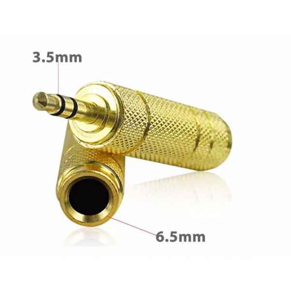 Đầu Jack Chuyển Đổi Âm Thanh Từ 6.5mm (6 ly) Sang 3.5mm(3 ly)