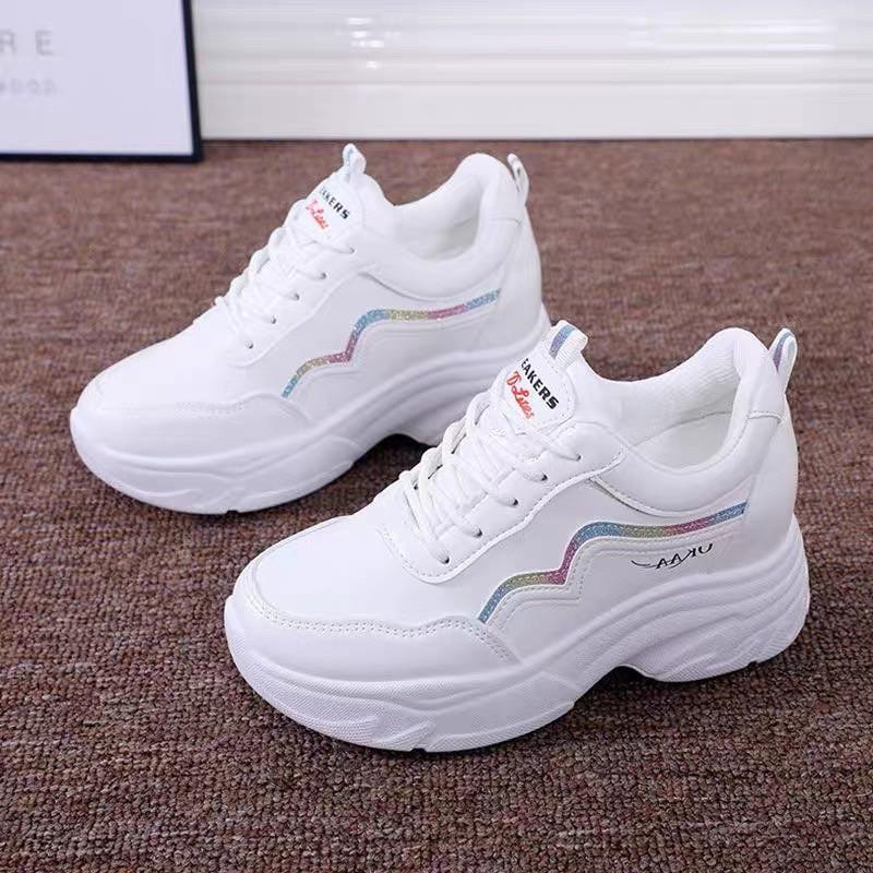 Giầy Sneaker nữ,đế độn 5p, kiểu dáng trẻ trung, phong cách Hàn Quốc mẫu mới Hot trend 2021 giày nữ đi học, đi làm