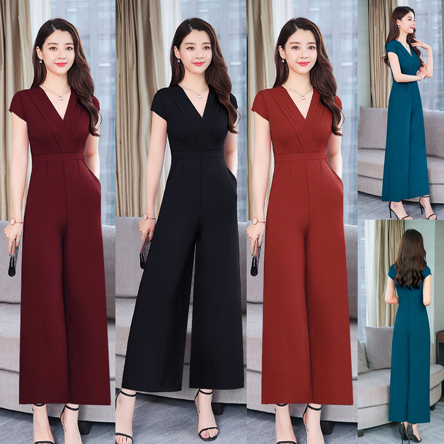 AV6498 - Jumpsuit - Đồ bay dài ống suông xếp pli ngực cực xinh