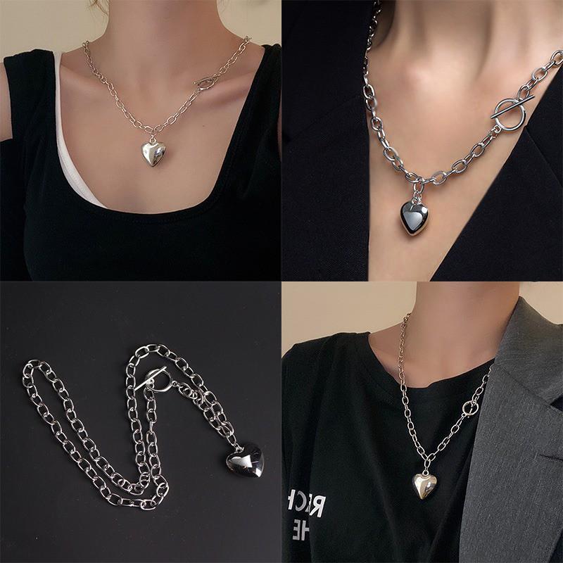 Vòng cổ Mặt Trái Tim Phong Cách Retro