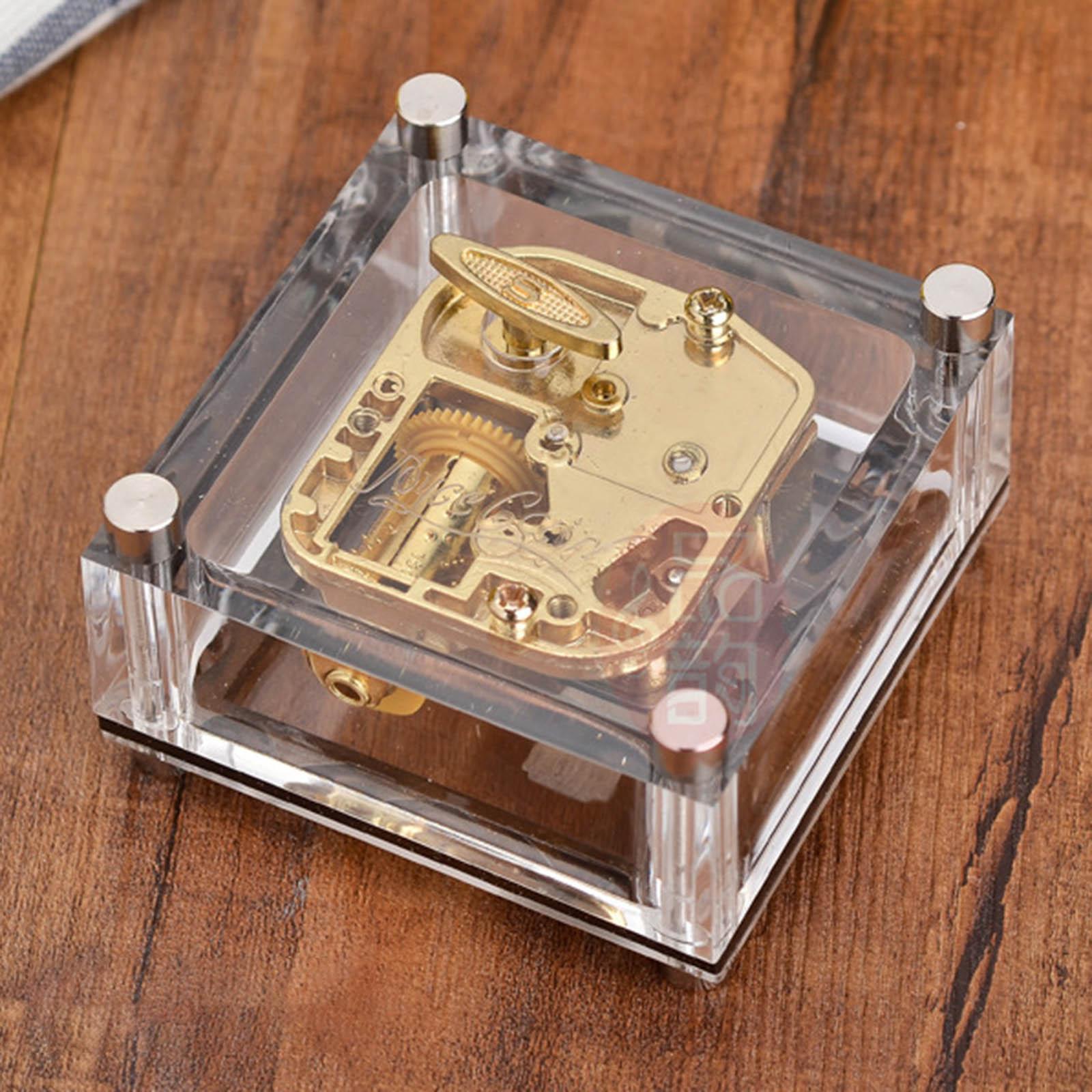 Unique Music Box Clear for Friends Birthday Gifts Acrylic
