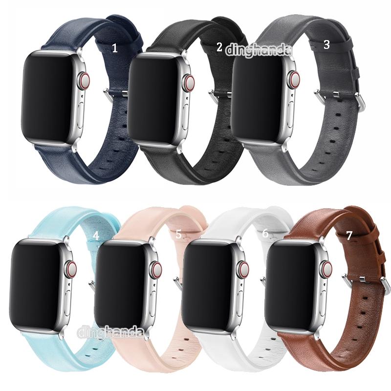 Dây Đeo Da Kiểu Dáng Thời Trang Dành Cho Đồng Hồ Thông Minh Apple Watch Series 7 6 SE 5 4 3 2 1 38mm 40mm 42mm 44mm 41mm 45mm