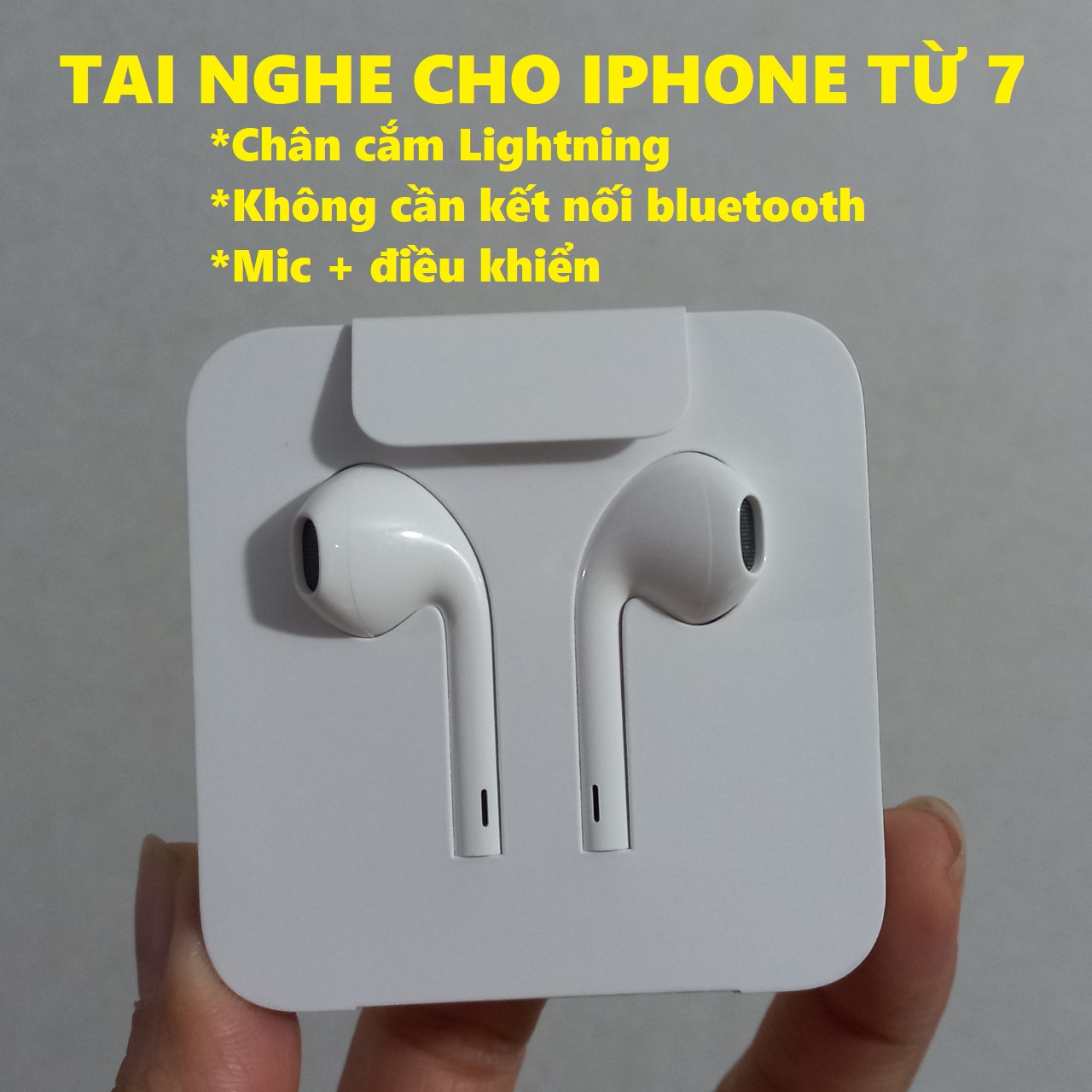 Tai nghe nhét tai dây chân iP không cần bluetotoh cho đt IP từ 7