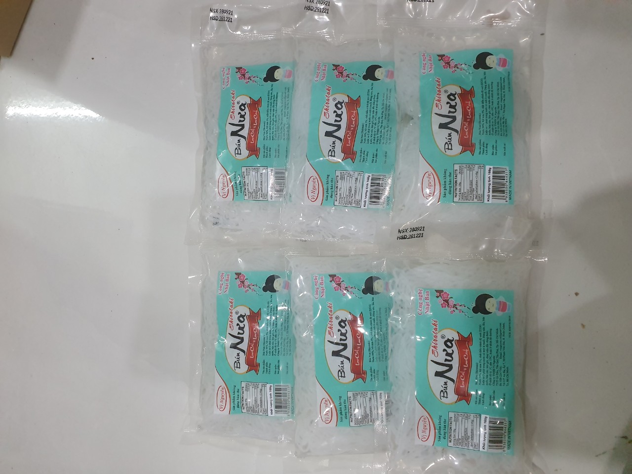 Combo 6 Gói Bún Nưa Vị Nguyên Das Keto 240g