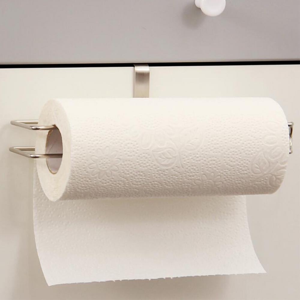 Stainless Steel Paper Roll Rack Cabinet Mount Paper Roll Holder Dispenser