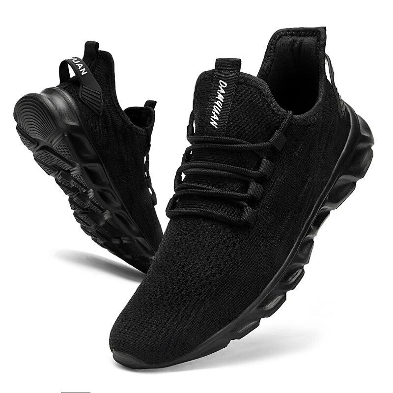 Nam Lưu Hóa Đi Chạy Bộ Unisex Casual Nhẹ Giày Tennis Thể Thao Giày Thể Thao Thoáng Khí Giày Thời Trang Color: Black Shoe Size: 46