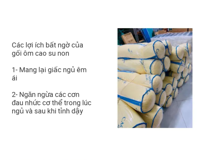 Gối Ôm Cao Su Non Dòng Cao Cấp Mềm Mại Và Đàn Hồi Tốt