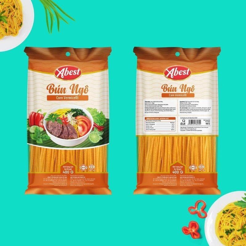 Một Gói Bún ngô Abest 400G/Bún tươi khô hữu cơ / Làm từ Ngô Thái Bình / Không phẩm màu / Không Chất bảo quản