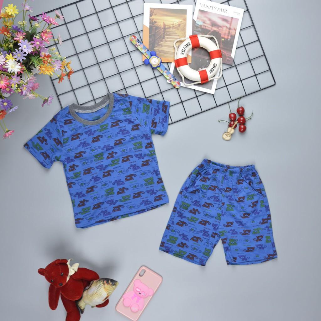 Đồ Bộ Cotton 2 Chiều In Hình Ngộ Nghĩnh Cho Bé Trai