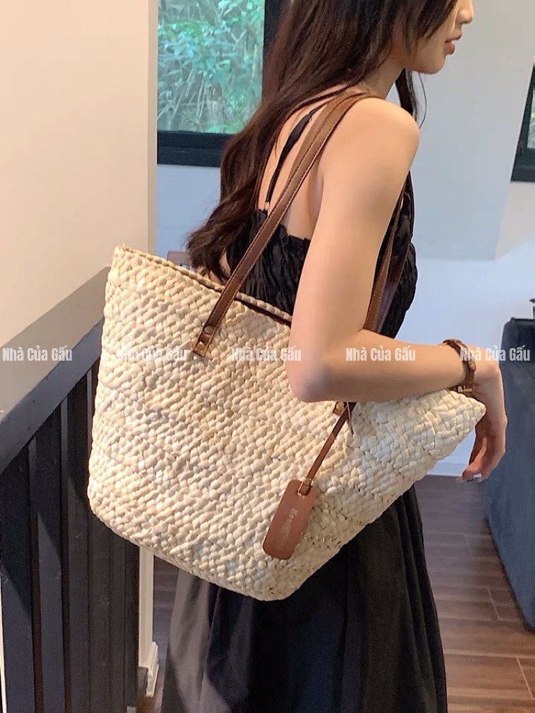 Túi cói dây da mẫu mới bao xịn bao đẹp luôn