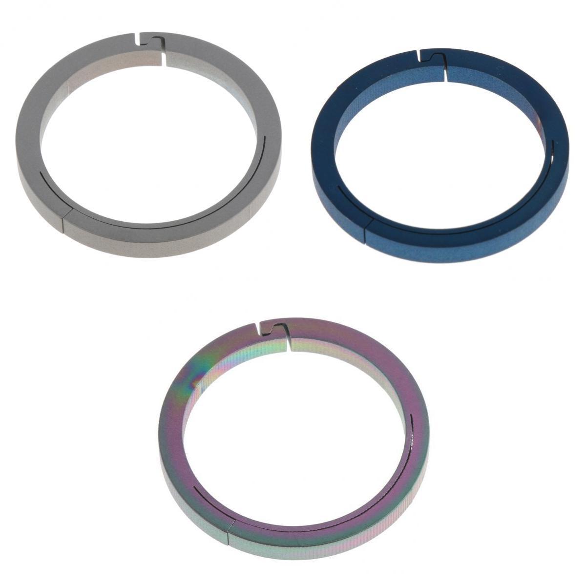 3pcs Titanium Ring Buckle Keychain Carabiner Round Snap Hook Open Clip