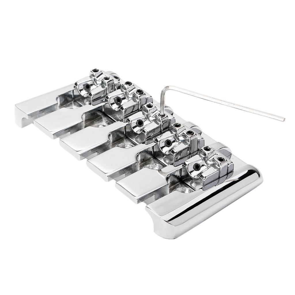 Bass Bridge Chrome Fixed Bridge for Electric Bass Guitar Accessory