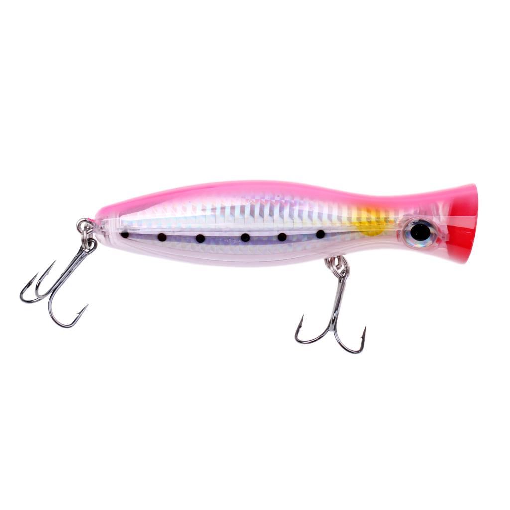 Hard Fishing Lures Big Game Popper Lure Trolling Top Water Baits Yellow
