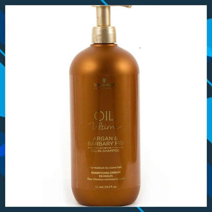 Dầu gội Schwarzkopf OIL Ultime Argan & Barbary Fig Oil shampoo chăm sóc tóc to sợi thô cứng