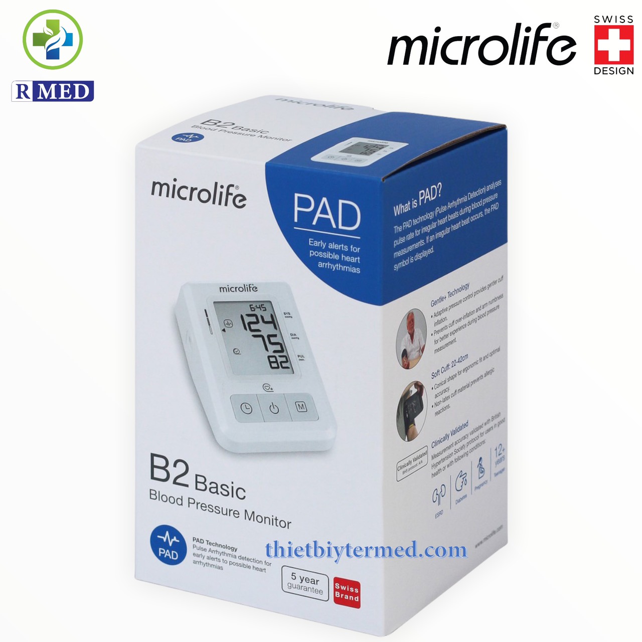 Microlife B2 Basic - Máy đo huyết áp bắp tay