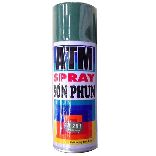 Sơn xịt ATM Spray A281 ( Màu Xanh Lục ) cao cấp , bền màu, lâu trôi