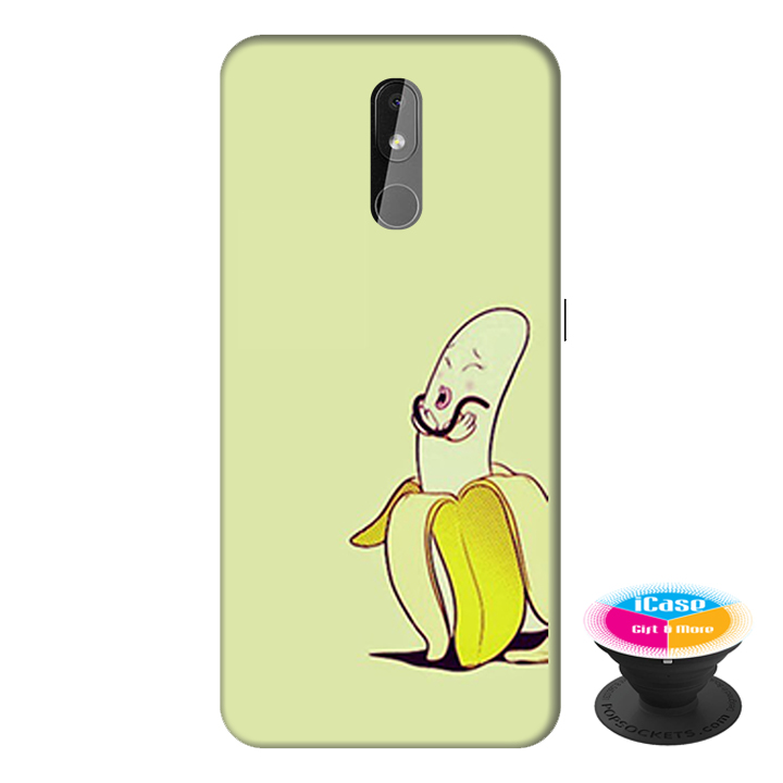 Ốp lưng điện thoại Nokia 3.2 hình Chuối tặng kèm giá đỡ điện thoại iCase xinh xắn - Hàng chính hãng