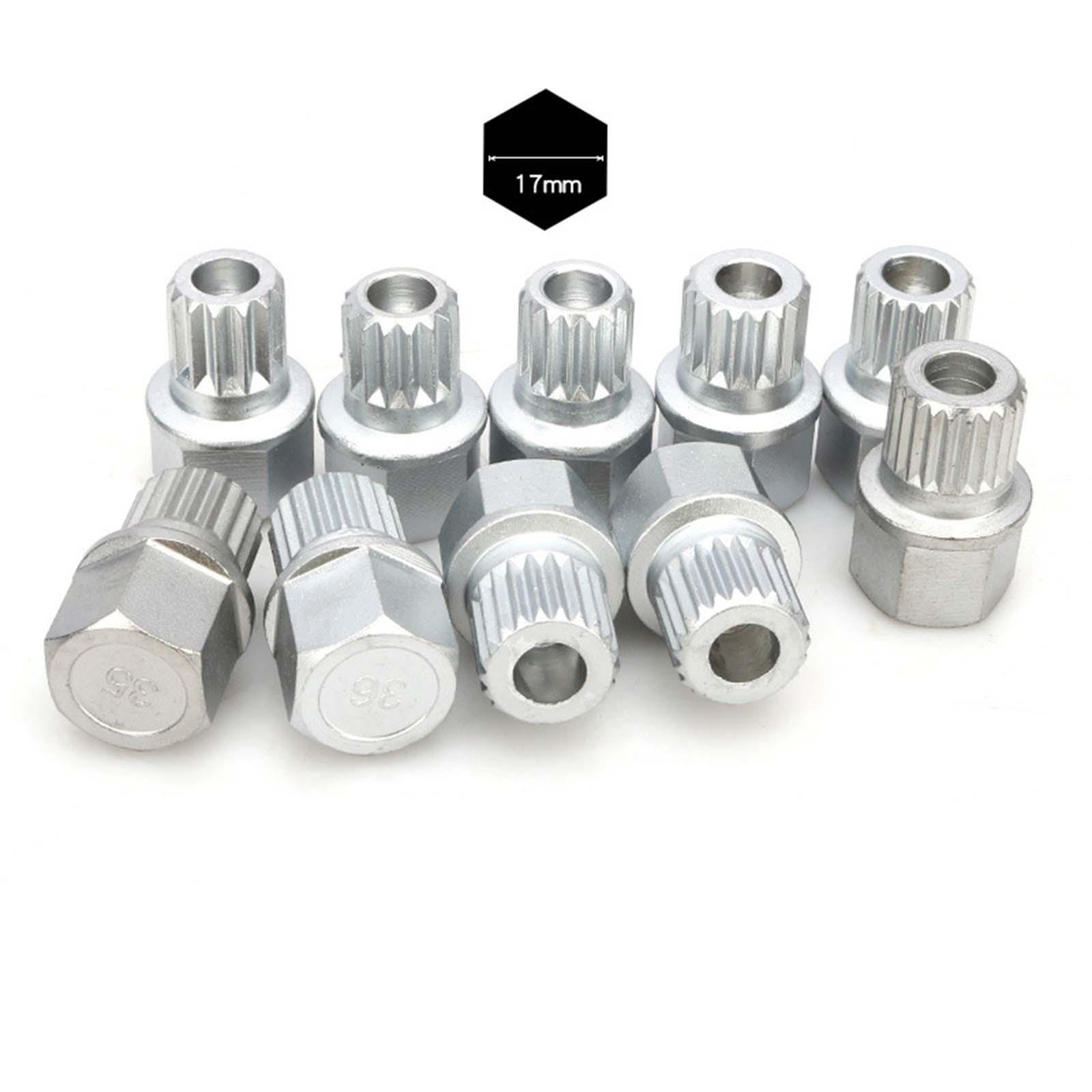 10 Pieces Car Anti- Screw Removal Socket for  Modification