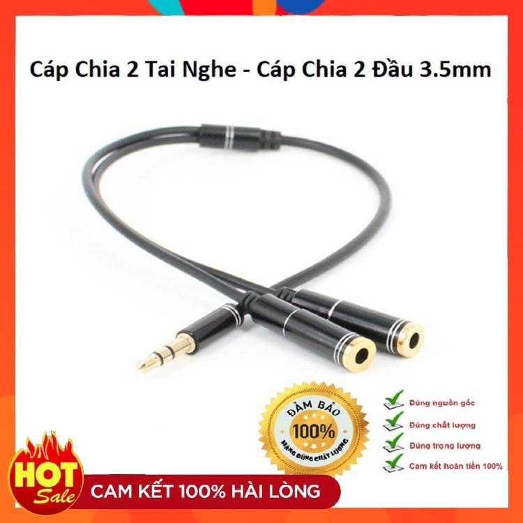 Dây Chia Tai Nghe Sịn Hàng Cao Cấp . Jack Cắm Được Hàn Vô Cùng Chắc Chắn , Với Đầu Cắm 4 Khấc Cho Âm Thanh Cực Chuẩn