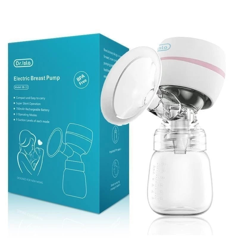 Dr.Isla Máy Hút Sữa Không Dây Điện Cầm Tay PPSU Silicone Cao Cấp 9 Mức Điều Chỉnh Lực Hút Không BPA 180ml EB11