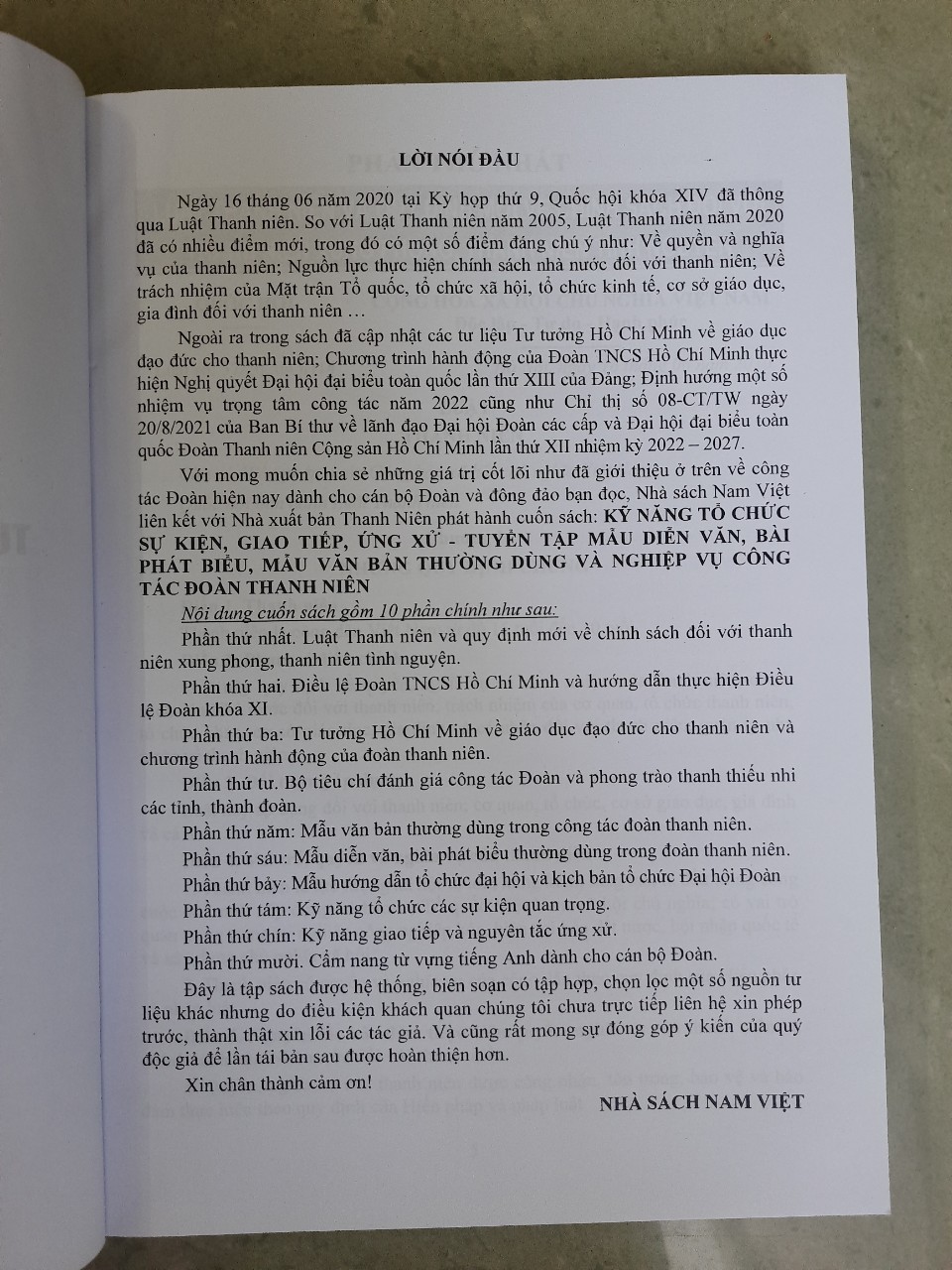 KỸ NĂNG TỔ CHỨC SỰ KIỆN, GIAO TIẾP, ỨNG XỬ - TUYỂN TẬP MẪU DIỄN VĂN, BÀI PHÁT BIỂU, MẪU VĂN BẢN THƯỜNG DÙNG VÀ NGHIỆP VỤ CÔNG TÁC ĐOÀN THANH NIÊN