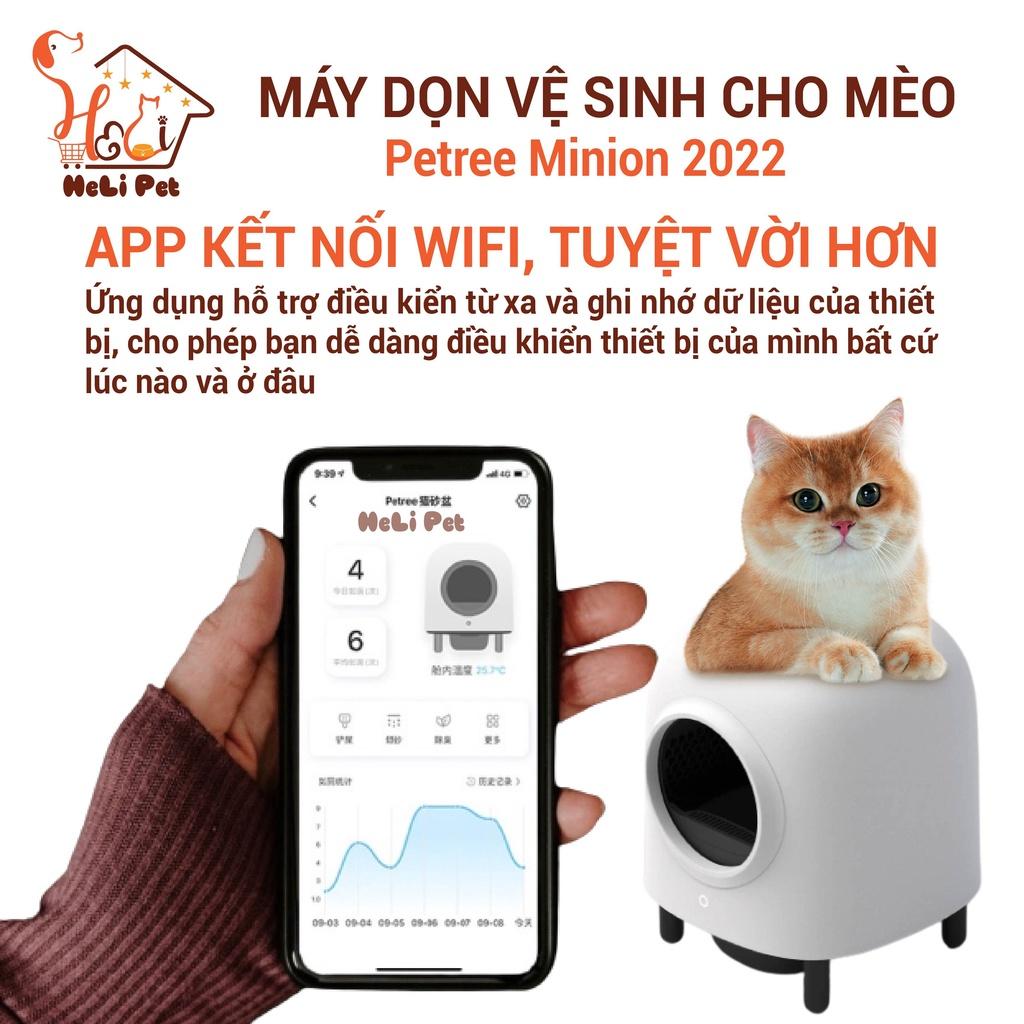 Máy Vệ Sinh Cho Mèo Tự Động PETREE 2 WIFI Bản Quốc Tế Có App Dùng Được Tất Cả Các Loại Cát Vệ Sinh Đất Sét, Cát Tofu, Cát Thủy Tinh- HeLiPet