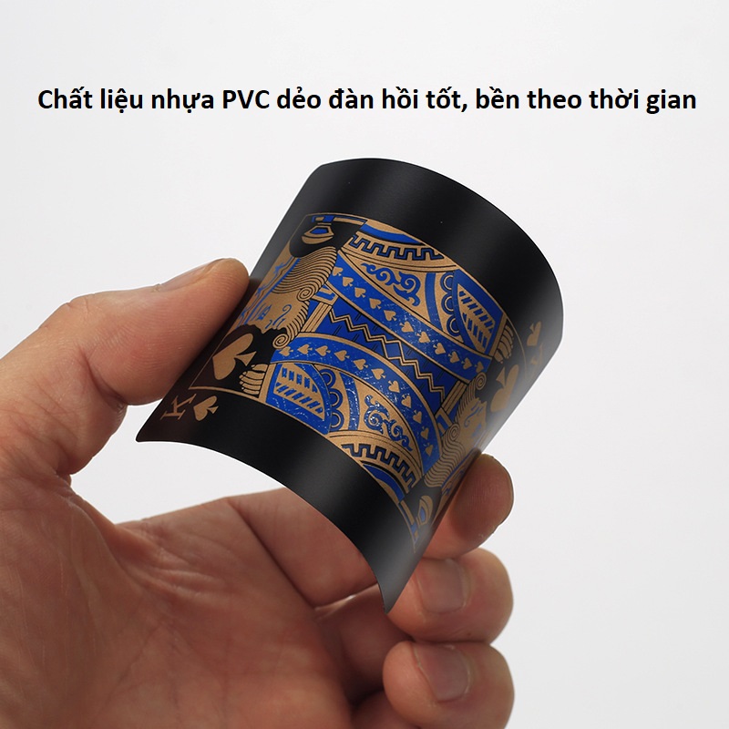 Bộ Bài Tây Poker Nền Đen Cao Cấp Chọn Màu – Bài Tây Đen Bằng Nhựa PVC Chống Thấm Nước Chống Gập Hàng Chính Hãng Amalife