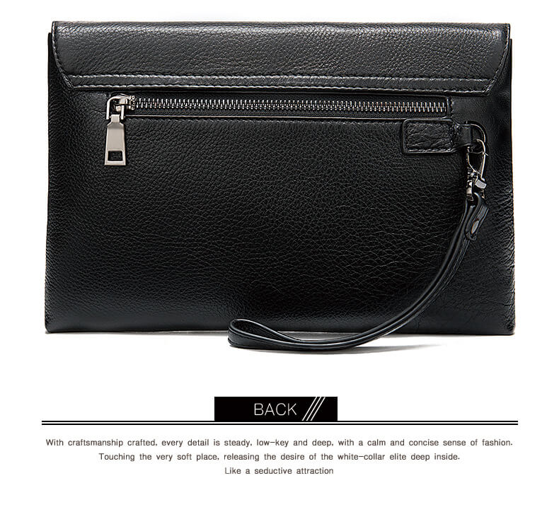 Clutch, Ví Cầm Tay Thời Trang Nam Da Bò Cao Cấp CL20 Đen