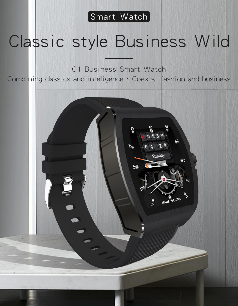 C1 Smart Bracelet Temperature Monitor Bluetooth Heart Rate Blood Pressure Smart Watche 6