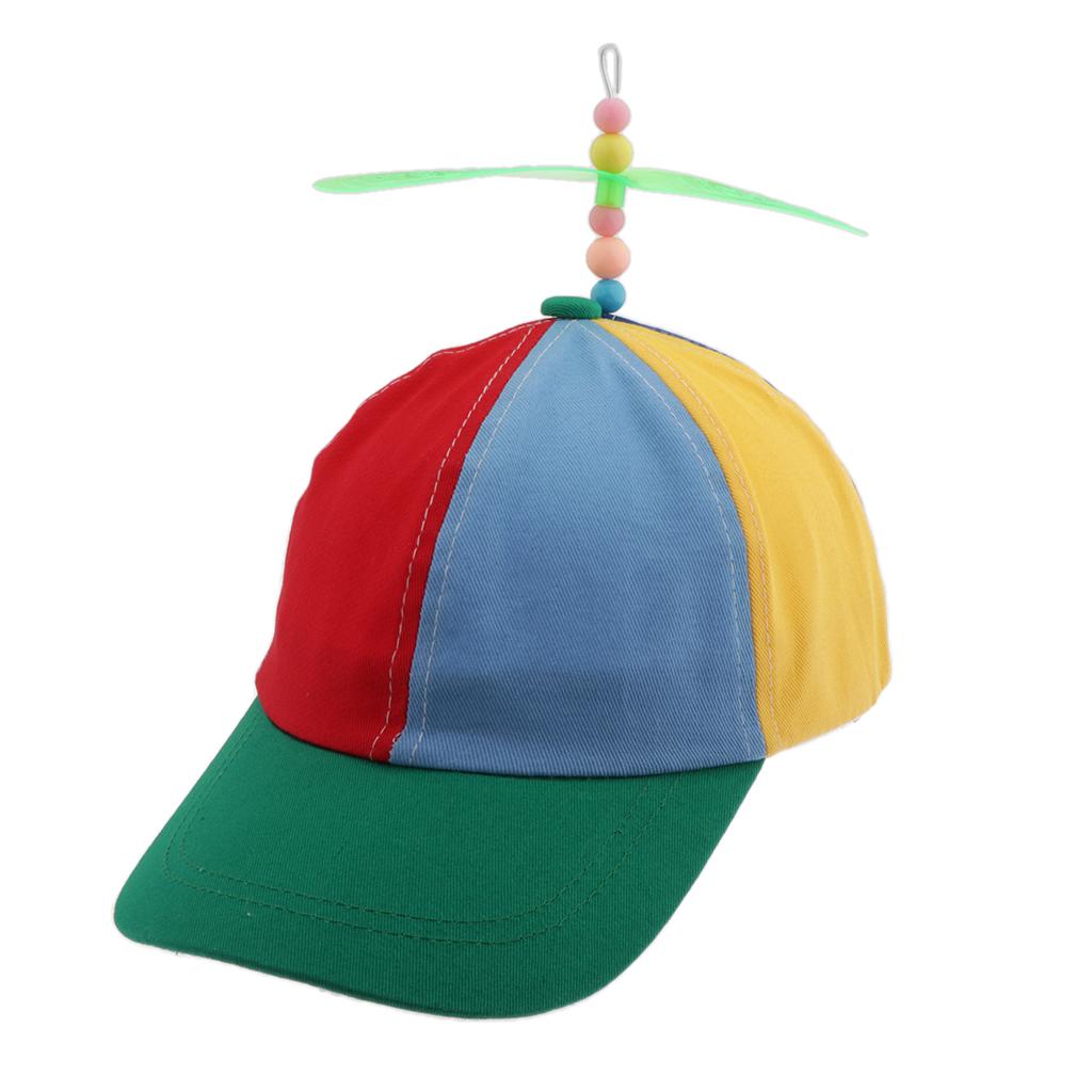 Novelty     Kids     Size     Helicopter     Hat     with     Propeller     Can