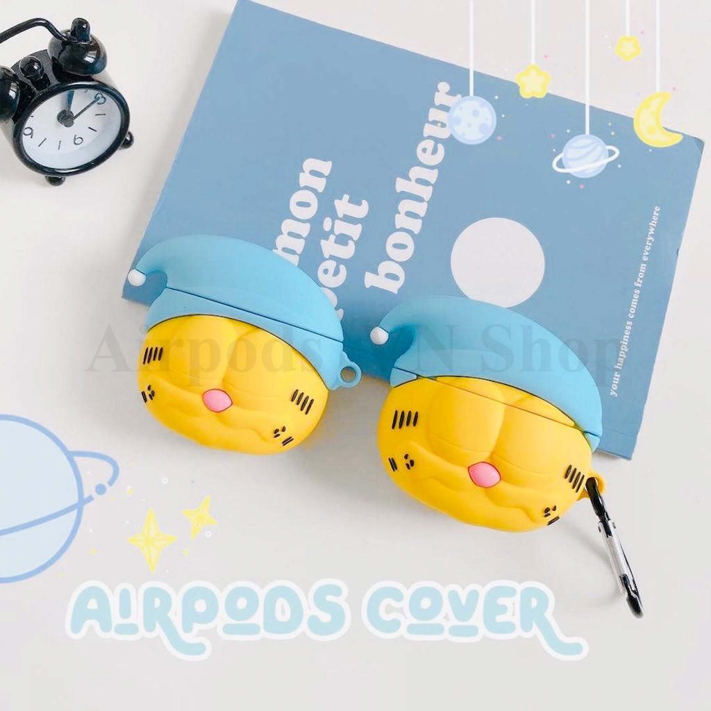 Bao Case Ốp dành cho airpod 1/2, Airpods Pro mèo Garfield siêu cool silicon cao cấp