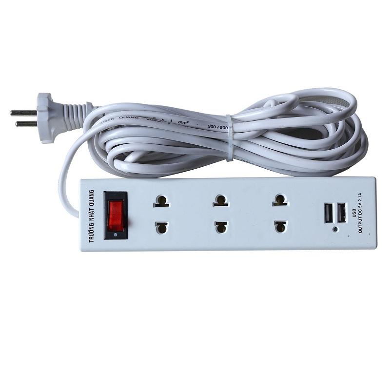 Ổ cắm điện cao cấp Nhật Quang NQ-D4USB 3000W