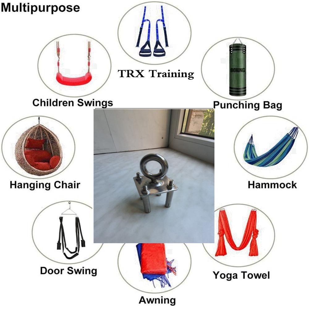 Võng Xếp Khung Treo Móc Giới Tính Xoay Móc Khóa Trần Bộ Phụ Kiện Treo Ghế Tập Gym Thể Hình Trên Không Tập Yoga