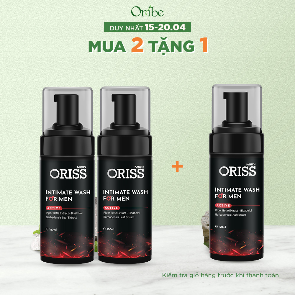 Dung Dịch Vệ Sinh Chuyên Biệt Cho Nam Dạng Bọt Oriss Men Active - 120ml/chai